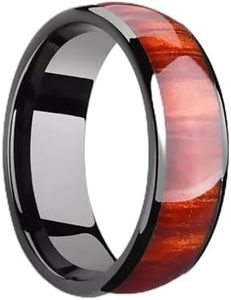 T5577 Chip RFID Smart Ring Ceramic Epoxy Resin Ring Rewritable Clone 125kHz Access Control Lock Key Cards (Grain, US#6)