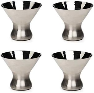 RSVP Endurance 18/8 Stainless Steel 8 Ounce Stemless Martini Glass, Set of 4