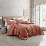 Modern Threads - Comforter Set - Down Alternative Brushed Microfiber - Elegant All Season Bedspread - Includes Shams, & Decorative Pillow - Luxurious Bedding - Dark Rose, King