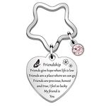 QMVMV Best Friend Keyring Gifts sentimental inspirational gift for cheer up women friendship present for her