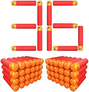 EKIND 9.5cm Foam Darts Compatible for Nerf Elite Mega Series 36-Dart Refill Pack (Red)