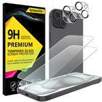 4youquality [4-in-1 Screen Protector for iPhone 15 Plus with Camera Lens Protector, Tempered Glass Film, 2-Pack Each, [LifetimeSupport][Impact-Resistant][Anti-Scratch][Ultra-Transparent]