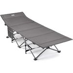 Trail Folding Camping Bed for Adults, Sturdy Heavy Duty Steel, Luxury Duoweave Fabric, Lightweight Guest Sleeping Bed, Fast Easy Set Up, Carry Bag, 110kg Max Weight (L190cm/6.2ft x W67cm x H36/48cm)