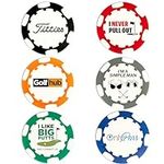Golf Ball Marker Poker Chips | 6 Pa