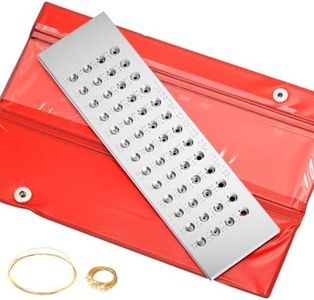 NEWTRY 0.26-4.1mm Jewelry Wire Drawplate 52 Holes Tungsten Carbide Steel Round Draw Plate, Portable Jewelry Making Tools for Manufacturing Jewelry