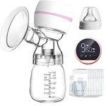 Electric Breast Pump with 10 Breastmilk Storage Bags， All-in-one Automatic Electric Breast Pump Painless Breast Massager，3 Modes, 9 Levels,Portable Breast Pump Strong Suction Power, Quiet, Pain Free