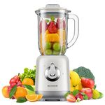 SHARDOR Blender with 700W,Powerful Blender Smoothie Maker with 6 Sharp Stainless Steel Blades,Glass Jug,2 Speed and Pulse Ice Crushing For Milkshake, Juice,Baby Food and Vegetable Drinks,1L Capacity