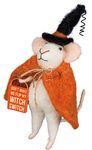 Primitives by Kathy Halloween Mouse Figurine, 5.25-Inches Tall, Flip My Witch Switch