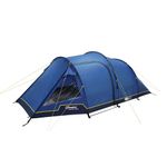 Berghaus Adhara 300L Nightfall Tunnel Tent for 3 People with Sewn-in Groundsheet & Fiberglass Poles, 3 Man, Ideal for Weekend Trips, Wild Camping & Festivals, 6000mm HH