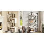 YITAHOME 5-Tier S-Shaped Bookshelf 