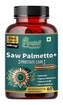 Humming Herbs Saw Palmetto Plus Prostate Support - Enhanced Formula with Quercetin, Turmeric, Pygeum, Vitamins E & B6, Zinc, Selenium for Men's Health