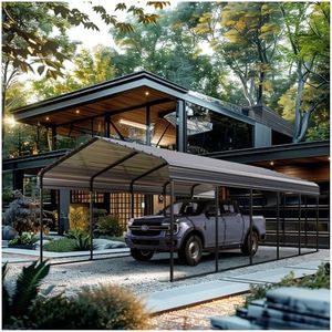 MFSTUDIO Carport 12 x 25 FT Heavy Duty Canopy, Outdoor Metal Shed Car Port, Garage Car Shelter Shade with Galvanized Steel Roof, Frame and Bolts for Car, Truck and Boats