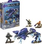 MEGA Halo Toy Building Sets, Ghost of Requiem with 135 Pieces, 4 Micro Action Figures and Accessories, for Collectors