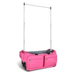 Mavii Garment Rack Duffel-Wheeled 28 Inch Collapsible Bag, Travel Costume Rack Rolling Upright Luggage, Color Options, Hot Pink, Dance Bag With Garment Rack, Dance Duffel-wheeled 28 Inch Collapsible