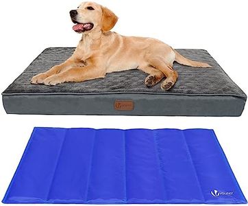 VOUNOT Cama Perro Ortopédica con Alfombrilla Refrescante de Gel, Colchón Mascotas Cojines para Perros Espuma con Memoria Funda Extraíble Lavable, 91x70x9cm