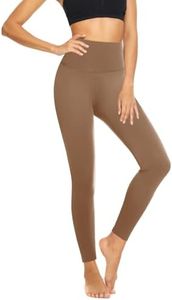 Leggings for Women Non See Through-Workout High Waisted Tummy Control Black Tights Yoga Pants, 9-mocha, Small-Medium