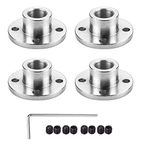 4Pcs 10mm Flange Coupling Connector, Rigid Guide Model Coupler Accessory, Shaft Axis Fittings for DIY RC Model Motors