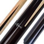 Meucci Pool Cues - Sneaky Pete Pool Cue, Black - Elegant Maple and Ebony 19oz Pool Cue with Low Deflection Shaft, Balanced Design and Feel, High End Pool Sticks for Adults, Amateur or Pro Players