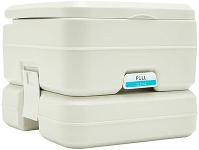 Hi-Gear Portable Flush Toilet with 13L Fresh Water & 10L Waste Tank, Lightweight, Durable, Hygienic, Easy to Clean, Ideal for in an Emergency, Camping, Festivals, Fishing Trips and Boating, Cream