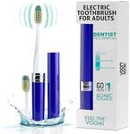 Voom Sonic Go 1 Series Travel Electric Toothbrush | Travel Toothbrushes - Battery Operated Toothbrush for Adults & Kids, Dentist Recommended Toothbrush, Portable w/ 2 Minute Timer (Royal Blue)