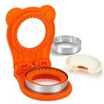 Hoomall Sandwich Cutter and Sealer, DIY Cookie Pocket Sandwiches, Peanut Butter and Jelly Crustless Sandwich Bread Pancake Maker Great for Breakfast Sandwich Maker, Lunchbox and Bento Box (Orange)