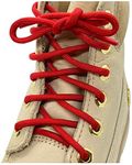 Honey Badger Paracord Boot Laces (2 Pairs) - Withstands 550 lbs - 8 Strand Nylon Core w/Fishing Line - USA Made (40 inches, Red)