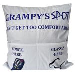 CYMROK Gifts for Grampy Grandpa Gifts, 2-Pocket 2-Sided Grampy Pillow Covers 18x18 Inch, Father’s Day Birthday Christmas Stocking Stuffers Thanksgiving Day Gifts, CYMROK0045B