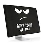 kwmobile Computer Monitor Cover Compatible with Apple iMac 27" / iMac Pro 27" - Don't Touch My Mac White/Black