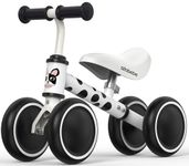 allobebe Toddler Balance Bike, 12-24 Month Baby Pre-School First Bike with 4 Silence Wheels & Soft Seat, One Year Old Gifts for Boys Girls