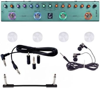 M-VAVE TANK-G Multi Effects Guitar Pedal,Multi Effects Guitar Pedal,Guitar Multi Effects Processor with Amp Modeler with Footswitch Topper and 6.35mm Audio Cable