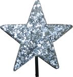 Aerialballs Silver Glitter Star Car Aerial Ball Antenna Topper OR Dashboard Wobbler! (one P&P charge no matter how many items you buy from