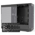 Zalman i4 Airflow ATX PC Case - Full Mesh Design - 6 x 120mm Fans Pre-Installed - Mid-Tower Desktop Computer Case - Vertical GPU Mount & 360mm Radiator Support, Black