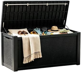 KMBOHE Resin Deck Box Waterproof Outdoor indoor Storage Box 328 Gallon