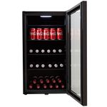 Cookology CBC98BK Under-Counter Fridge, 98 Litre Beer, Wine and Drinks Fridge with Adjustable Temperature Control, LED Light, Suitable for Cans and Bottles, Energy Efficient - in Black