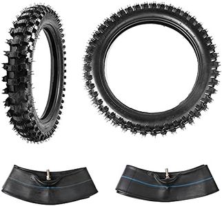 Togarhow 2 Set Tire and Inner Tube Sets Front 70/100-19 & Rear 90/100-16 for Dirt Bike, Replacement Motocross Off-Road Tire and Tube for All Pit Bikes 50cc up to 450cc