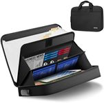 Noiposi Accordion File Organizer,13 Pockets Fireproof Expanding File Folder with Lock,Business Home Fireproof Safe Document Organizer Folder with Two Big Compartment for Important Document and File