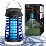 Bug Zapper with LED Light, Bug Zapper Outdoor, 4200V Mosquito Zapper Waterproof Mosquito Killer, Electric Fly Zapper Fly Trap Indoor Outdoor for Patio Garden Backyard Home, Plug in