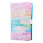 CAIUL PU Leather Cover and PVC 96 Pockets Mini Wallet Photo Album with PU Leather Cover for Fujifilm Instax Mini 9 8 8+ 70 7s 90 25 26 50s Films (Rainbow Mist)