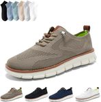 Mens Wearbreeze Shoes, Men's Slip On Oxfords Business Casual Walking Tennis Comfortable Shoes Sneakers (Khaki, Adult, Men, 10.5, Numeric, US Footwear Size System, Medium)