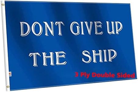 Heavy Polyester Duty 3ply Don't Give Up The Ship Flag Large 3x5 Ft, Double Sided Moderate-Outdoor, Commodore Perry,Oliver Hazard Perry,Naval Battle games Flag