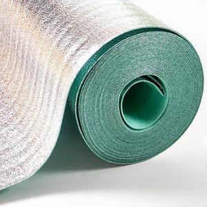 3mm Silver Wood Flooring & Laminate Underlay (1m x 15m Roll) Foil Damp Proof Membrane Moisture Barrier Underlayment for Covers 15m²
