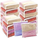 20 Pcs Clear Vinyl Zippered Storage Bags,40 x 30 x 8 cm Clothes Blankets Storage Bags for Sweater Clothes Bed Sheet Quilt Organizer with Zipper for Closet Linen Sweater Bed Sheet Pillow