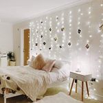 Lighting EVER Curtain Lights Cool White, 306 LED Plug in Hanging Fairy String Lights for Bedroom Wall, Indoor Outdoor Backdrop Lights for Wedding Party Patio (10x10ft, 18 Strings 6.9" Apart)