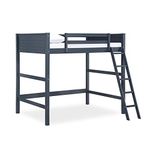 DHP Denver Loft Bed, Full, Blue