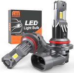 ANTEMOON HB3 9005 LED Headlight Bulbs, 100W 20000LM 600% Brighter 6500K Cool White 12V LED HB3 High Low Beam Bulb, Wireless HB3 Halogen Replacement, Non-polarity Plug and Play, Pack of 2