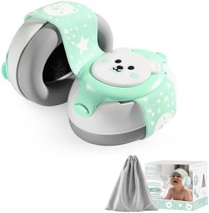 YomauiYee Baby Earmuffs,Bear Infant Headphones Noise Cancelling Infant Ear Protection with Adjustable Headband Baby Sound Proof Headphones,Baby Travel Essentials for Travel/Sleep/Plane/Noisy Event