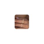 koperin Dainty 3Pcs Stackable Thin Ring Non Tarnish - Trendy 14K Gold Plated CZ Thumb Rings Set Size 6-10 for Women Wedding Jewelry Gift, 7, Metal, Cubic Zirconia