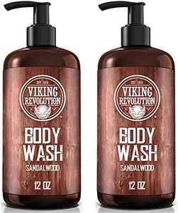 Viking Revolution - Shower Gel Men 340 ml x 2 - Natural Body Wash - Mens Shower Gel with Vitamin E and Rosemary Oil - Smoothes & Moisturises - Sandalwood