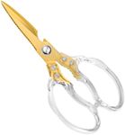 CGBE Kitchen Scissors, Multi-Purpose Kitchen Shears, Heavy Duty Dishwasher Safe Food Scissors for Chicken, Poultry, Fish, Meat & Herbs with Non-Slip Grips - Transparent Gold