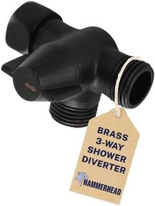 HammerHead Showers® ALL METAL 3 Way Shower Diverter Valve - Shower Arm Diverter Connects Fixed and Hand Held to Shower Arm - Shower Diverter for Dual Shower Head - Shower Splitter - Oil Rubbed Bronze